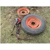 Image 1 : (2) rims - 1 with tire 6.50-16 + misc