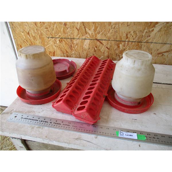 (2) Chick water with (2) Feeders (plastic)