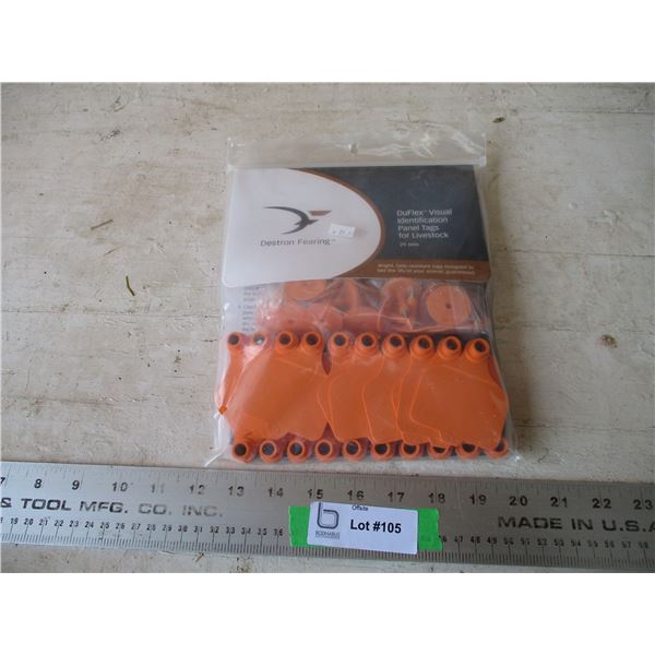 Duflex panel tags for livestock