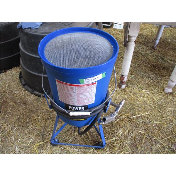 Powerfist on castors sand blaster with sand - new