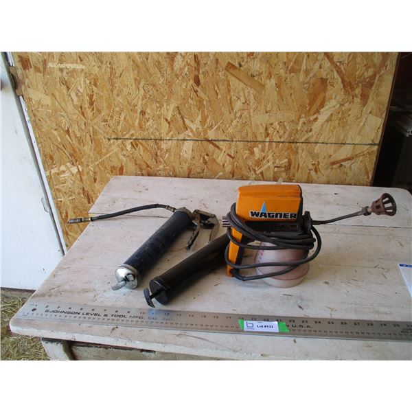 Grease gun with wagner sprayer