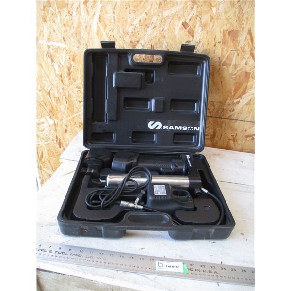 Samson battery grease gun (2 batteries with charger, case)