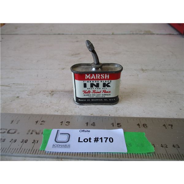 Marsh tin with lead top - 1.75" tall