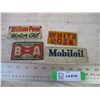 Image 1 : (4) Oil tags B/A, Mobil oil, white rose, william penn