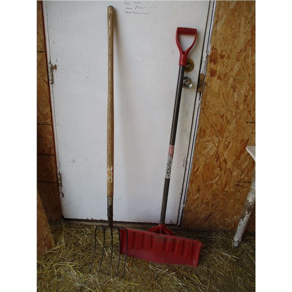 Snow shovel + 5-tine fork