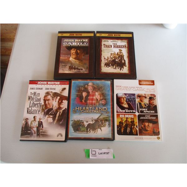(4) John Wayne DVD + Heartland Christmas
