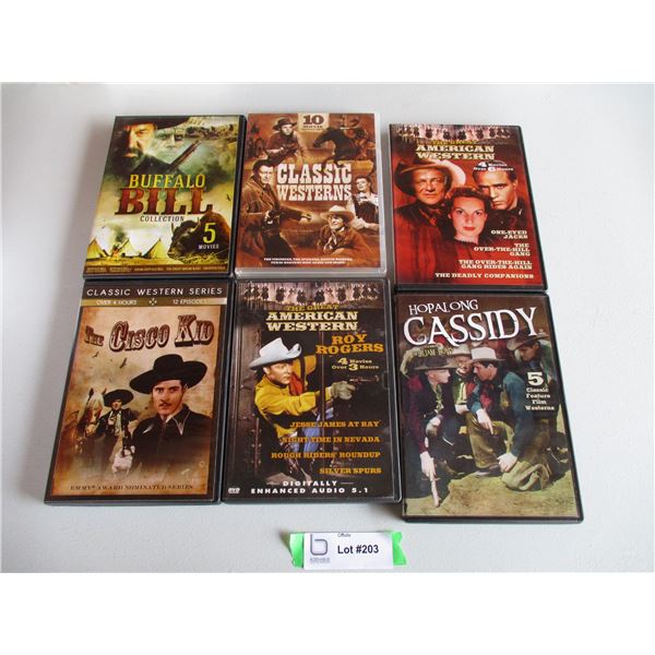 (6) Mix of western DVD's - Buffalo Bill, Cisco Kid