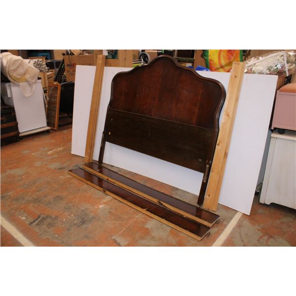 Antique Wood Bed frame - 54" wide