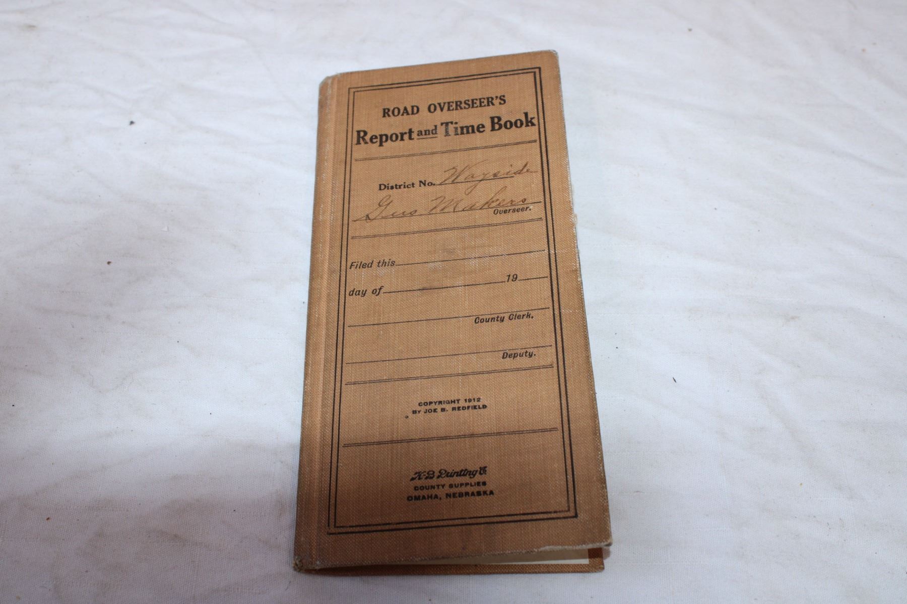 Vintage Log Book,Report and Time Book