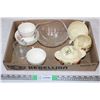 Image 1 : Misc teacups and saucers,glass bowl