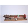 Image 4 : Folk Art Hay Wagon 23” L