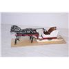 Image 4 : 16” Folk Art Horse&Sleigh