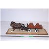 Image 1 : 22” Folk Art Horse&Wagon