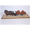 Image 2 : 22” Folk Art Horse&Wagon