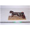Image 1 : 12” Folk Art Horse and Sulky