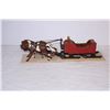 Image 2 : 21” Folk Art Horse&Sleigh