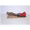 Image 2 : 17” Folk Art Horse&Sleigh
