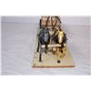 Image 3 : 15” Folk Art Horse&wagon