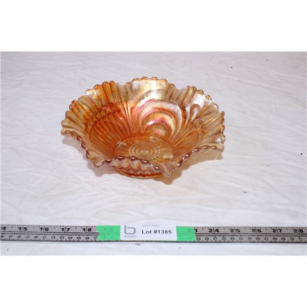 Decorative Glass Bowl (Carnival Glass)