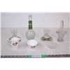 Image 1 : Decanter,Candle holders,misc Glass items