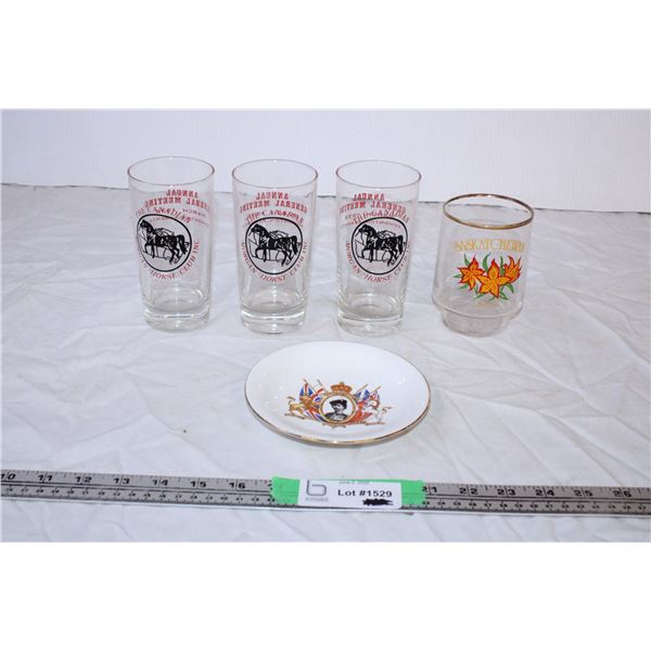 (3) 1972 Canadian horse club cups + Saskatchewan cup + coronation plate