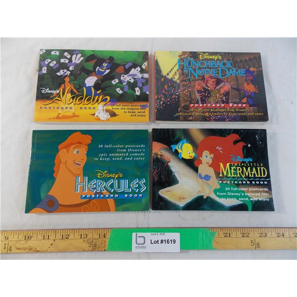 (4) Disney postcard books