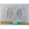Image 1 : (2) Crystal glass serving dishes