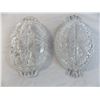 Image 4 : (2) Crystal glass serving dishes