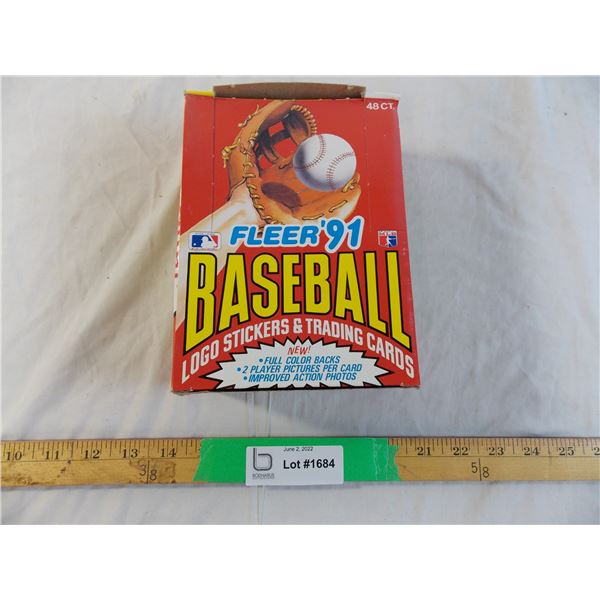 1991 Fleer baseball cards - unopened box