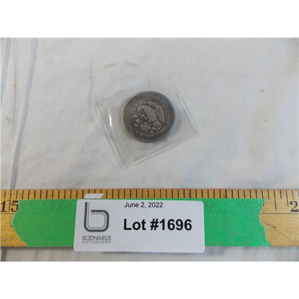 Unverified Coin - 1949 Mexican Peso (non-magnetic) - cannot guarantee authenticity