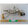 Image 1 : Hand crank meat grinder with parts