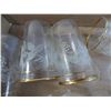 Image 2 : 11 glass cups with gold rim