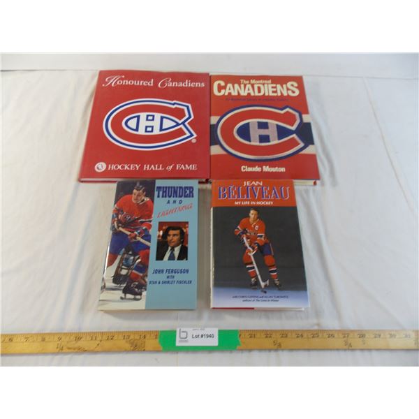 (4) hardcover Montreal Canadiens books