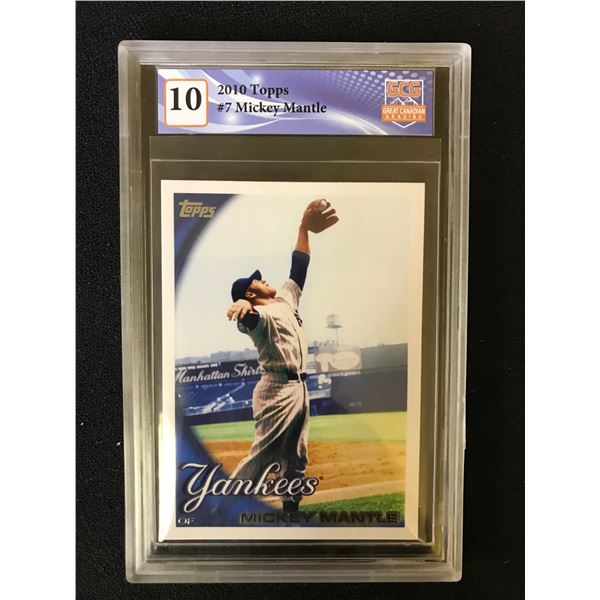 2010 TOPPS NO.7 MICKEY MANTLE (GCG 10)