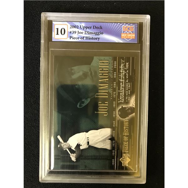 2002 UPPER DECK NO.39 JOE DIMAGGIO PIECE OF HISTORY ()GCG 10)