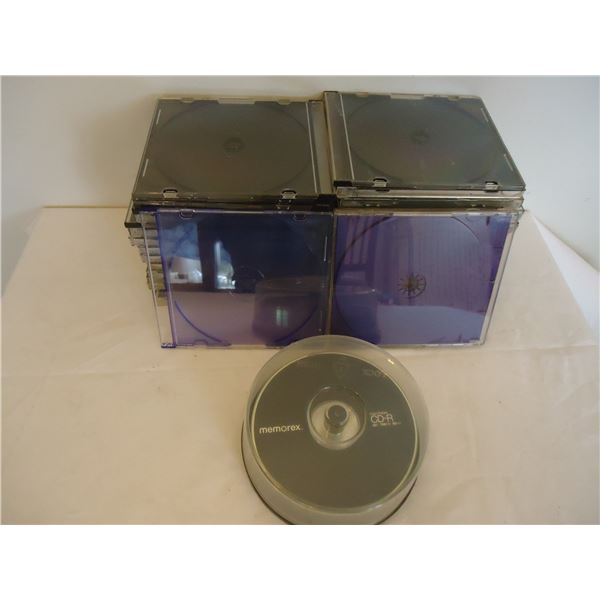15 Recordable DVD Discs Blank And 32 Empty DVD Cases And Seven Pre 15-recordable-dvd-discs-blank-and-32-empty-dvd-cases-and-seven-pre