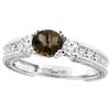 Image 1 : 1.55 CTW Quartz & Diamond Ring 14K White Gold - REF-85N5Y