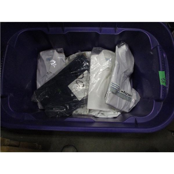 NEW (STORE CLOSE-OUT):  TOTE C/W SHIRTS (VARIOUS SIZES)