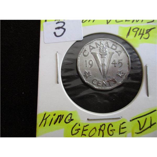 1945 CANADA KING GEORGE VI VICTORY NICKEL
