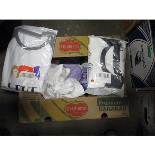 NEW (STORE CLOSE-OUT):  VARIOUS T-SHIRTS, TANK TOPS (VARIOUS SIZES)