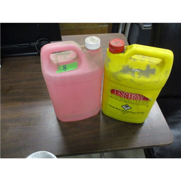 PART JUG OF WINDOW WASHER & PART JUG OF ANTIFREEZE