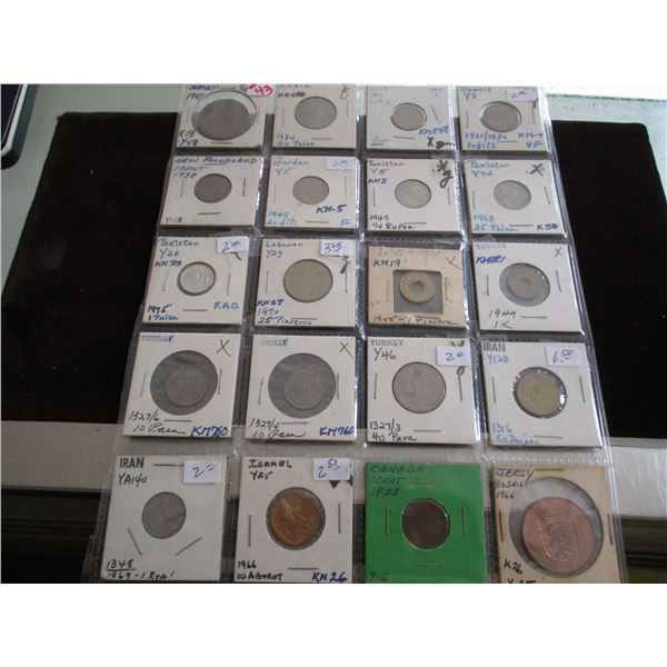 STOCK SHEET OF WORLD COLLECTIBLE COINS