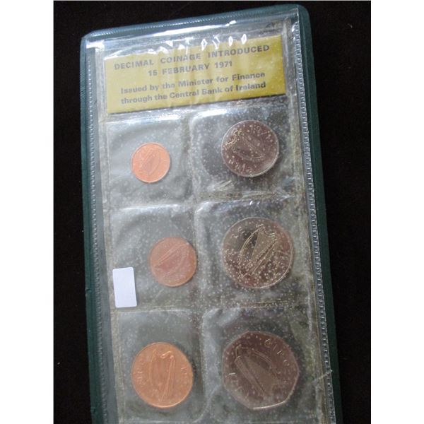 1971 CENTRAL BANK OF IRELAND MINT SEALED COIN SET