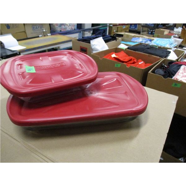 2 DISHES C/W LIDS