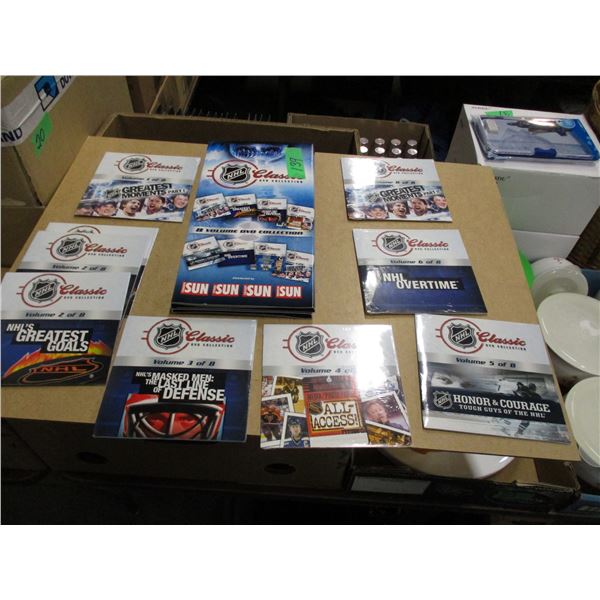 COLLECTIBLE:  SET OF 9 DVD SERIES, HOCKEY CARD SET