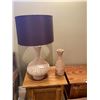 Image 1 : Wicker Table Lamp with Shade & Wicker Decorative Vase