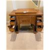 Image 6 : White Rotary Treadle Sewing Machine With Table & Sewing Supplies