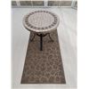 Image 1 : Stone Top Outdoor Table with Rug