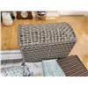 Image 4 : Plastic Wicker-Style Basket with Quilts, Placemats, Tablecloths & More