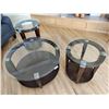 Image 1 : Glass Top Coffee Table and 2 Matching End Tables
